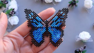 Beaded butterfly | Right angle weave jewelry