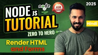 Node JS Tutorial in Hindi #27 Render html elements and forms