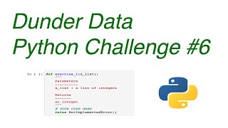 Dunder Data Python Challenge #6