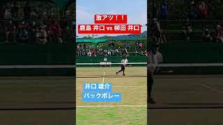 【ソフトテニス】バックボレー⑧(鹿島 井口 vs 柳田　井口)