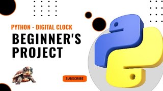 How to make a digital clock in python| python beginner projects| python turtle art| best projects py