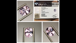 Natural 3.35ct Pink Kunzite Spodumene Memo Sky Lab