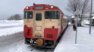 上川駅に停車中の国鉄一般色キハ40ｰ1766