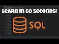 Learn SQL in 60 Seconds (Beginner)