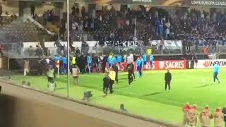 Patrice Evra kicking a Marseille fan in the head!