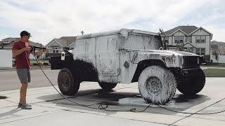 Detailing My 1991 AM General M998 Humvee - Muddy to CLEAN!