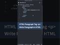 Text Formatting Tags in HTML, Paragraphs | HTML p Tag Tutorial #html #css
