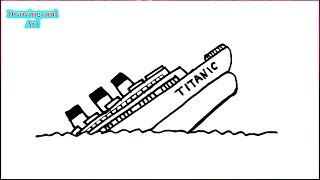 How to draw the Titanic step by step ( Pencil Drawing )