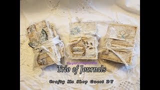 Trio Of Journals~Crafty Me Shop DT | SOLD-THANK YOU #purplecottagecrafts #junkjournals #craftymeshop