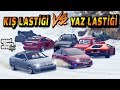 KARLI YOLDA FREN VE KALKIŞ TESTİ !!! KIŞ LASTİĞİ VS YAZ LASTİĞİ // GTA 5