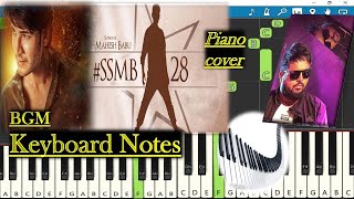 SSMB28 BGM Keyboard Notes (piano cover) | MaheshBabu | ThamanS | Trivikram