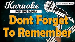 Karaoke DONT FORGET TO REMEMBER - Bee Gees // Music By Lanno Mbauth