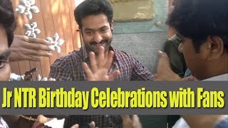 Jr NTR Birthday Celebrations with Fans at NTR House