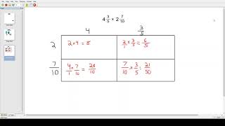 Multiplying Mixed Numbers With A Generic Rectangle