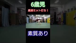 6歳児の高速ミット打ち！＃Shorts