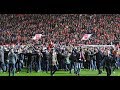 Bristol City fans celebrating on the pitch after they beat Man United in Carabaou Cup