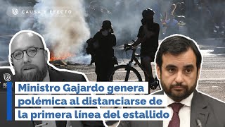 Ministro Gajardo genera polémica al distanciarse de la primera línea del estallido (CYE)