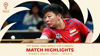 Zeng Jian vs Bernadette Szocs | ROU vs SGP WS | Stage 1 | #ITTFWorldCup 2024