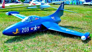 WOW !!! UNBREAKABLE !!! RC GRUMMAN F9F PHANTER / EDF ELECTRIC SCALE MODEL JET / FLIGHT DEMONSTRATION