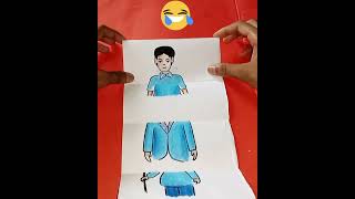 Paper folding drawing step by step🙏/Oil Pastel Simple Drawing 🥳/#shorts #viral #art