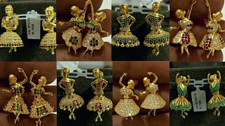 Latest Gold Dancing Doll Earring Designs ||  Unique Collection Of Gold Earring Designs With Weight