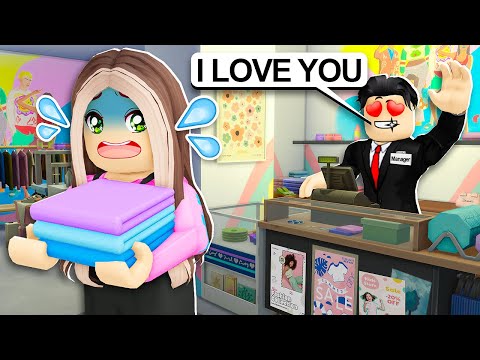 I Worked At A Mall.. My BOSS Had A CRUSH On ME.. (Roblox Bloxburg)