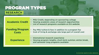 MSU Education Abroad | Program Types