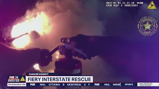 Off-duty Florida detective helps rescue kids after fiery crash on I-95