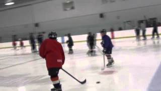 MITCH WITEK AND CHARLES ORZETTI SKATE WITH  WALLINGFORD HAWKS