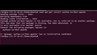 How to solve - Package 'python-certbot-apache' has no installation candidate on Ubuntu 20.04