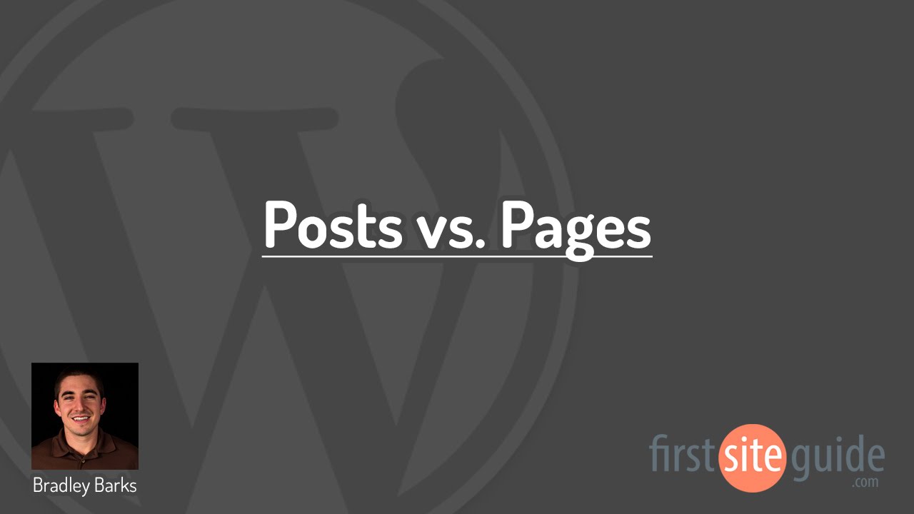 Posts Vs Pages Wordpress Basics Youtube Posts Vs Pages Wordpress Basics Youtube