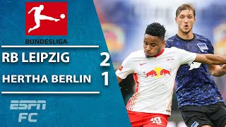 Hertha Berlin fail to win again as RB Leipzig hammers home a 2-1 win | ESPN FC Bundesliga Highlights