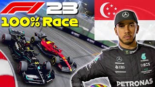 F1 23 - 100% Race Singapore w/ Hamilton | #SingaporeGP 🇸🇬