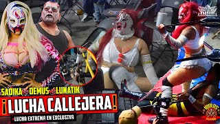 ‼️PELEA CALLEJERA‼️ | SADIKA VS DEMUS Y LUNATIK  | Arena AZTECA BUDOKAN | 4K