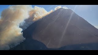 Alerta por incendio forestal en volcán de Agua