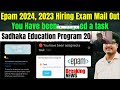 🔥finally epam 2023 2024 batch hiring exam mail update sadhaka education program assigned a task