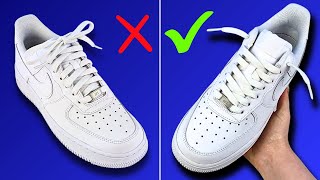 HOW TO LACE AIR FORCE 1s WITHOUT TYING (2 Ways)