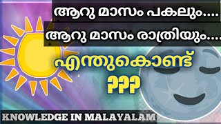 6 Months Day and 6 Months night. do you know why? ആറു മാസം പകലും രാത്രിയും??? knowledge in malayalam