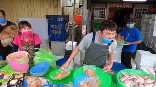 這個操作，帥城武一看就知道拼賠錢呀 興達港觀光魚市興達港王中皇海鮮拍賣叫賣