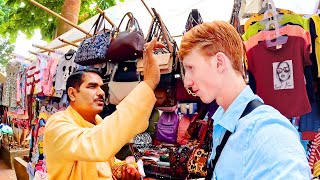 Pandit ji blesses me for $2 in Mumbai market 🇮🇳