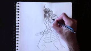 Drawing a Samurai with Paolo Morrone