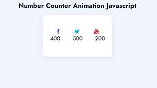 Number Counter Animation Javascript | HTML & CSS