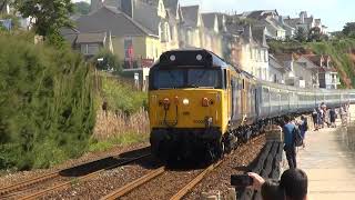 50007 + 50049 Power up past Dawlish with The Mazey Day Cornishman charter 29/06/2024