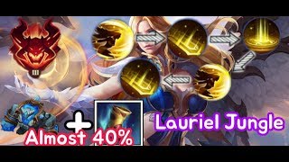 《ahq Rush 》Lauriel Jungle!! Lv5 ult 40%?? Blue20% + cooldown15% + Yellow Ult10% !!