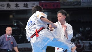 【新極真会】第46回全日本空手道選手権大会　男子1回戦28　石川純也　対　楠将弘　SHINKYOKUSHINKAI KARATE