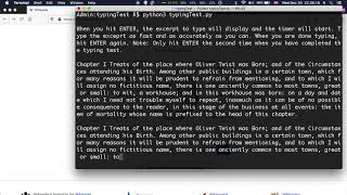 Timed Typing Test Version 2 (Python)