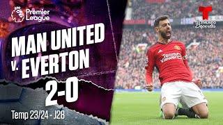 Manchester United v. Everton 2-0 - Highlights & Goles | Premier League | Telemundo Deportes