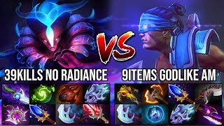 Ultimate Carry Battle!!! WTF 39Kills No Radiance Spectre Vs 9Slots Godlike Anti-Mage 8500 MMR DotA 2