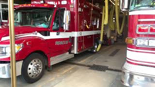 (Dispatch, Horn) Gloucester Fire Dept. Rescue 2 Responding