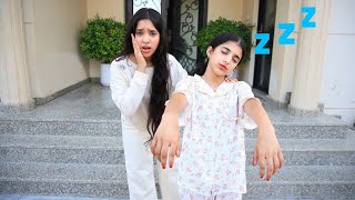 غزل تمشي و هي نايمة !! شفا!!